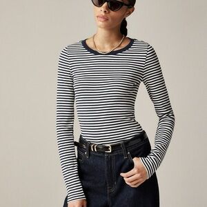 Striped Long Sleeve Perfect Tee NWT